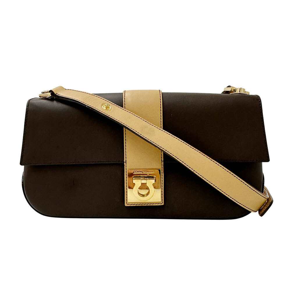 Salvatore Ferragamo Ferragamo handbag for women, brand name, double Gancini d...